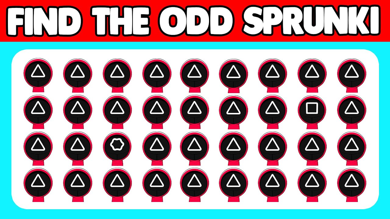 Find the ODD One Out - Sprunki Squid Game Edition 🦑📱🍪 | Easy, Medium, Hard - 45 Levels