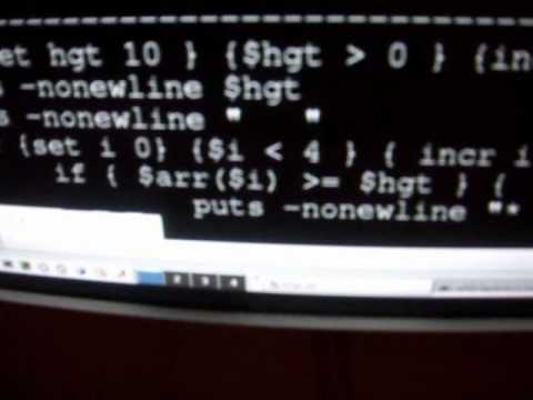 TCL Script producing a bar chart (Text mode)