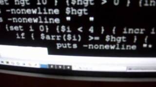 TCL Script producing a bar chart (Text mode)