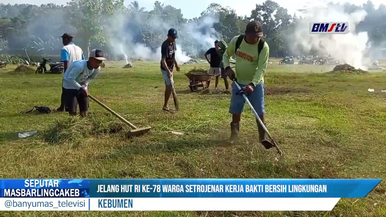 Jelang HUT RI Ke 78 Warga Setrojenar Kerja Bakti Bersih Lingkungan