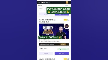 🎉 PW Shreshth Gate 2028 Batch Hinglish civil coupon code ll PW Gate Batch Coupon Code ll #gate #pw