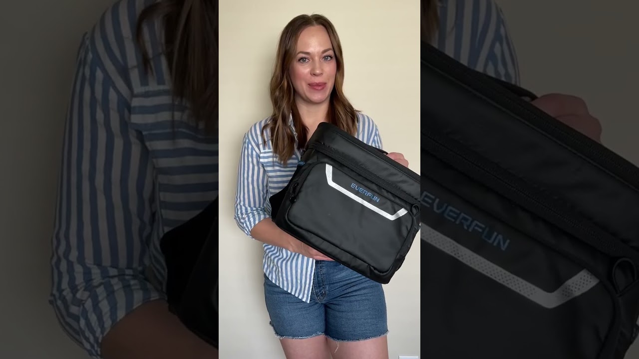 EVERFUN Small Cooler Bag Insulated Beach Cooler Lunch Bag for Men 24 Can Dual Compartments Reusabl.