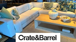 CRATE AND BARREL BUYING HIGH END FURNITURE SOFAS COUCHES ARMCHAIRS TABLES SHOP with me 2023