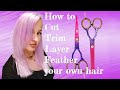 ✂️ Quickest &amp; Easiest DIY Haircut tutorial  - Long layers, long bangs and feathered hair ✂️