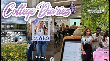college diaries at UALBANY 📓 | first week of classes, block party, GRWM, realistic daily life & MORE