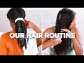 Our Weekly Curly Hair Routine 4A & 3B ( Easy Style)|Little Girls Natural Hair