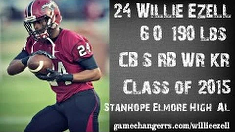 #24 Willie Ezell / S,CB,RB,WR,KR / Stanhope Elmore...