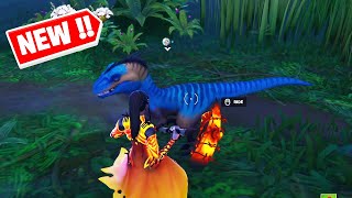 How to Ride &amp; Tame a Raptor in Fortnite Chapter 4 Season 3 (Raptor Gameplay)