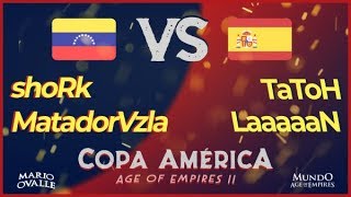 ESPAÑA VS VENEZUELA CUARTOS DE FINAL COPA AMERICA AGE OF EMPIRES 2