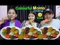 Colourful momo eating  challenge with prank ll stuti entertainment budabudivlogs