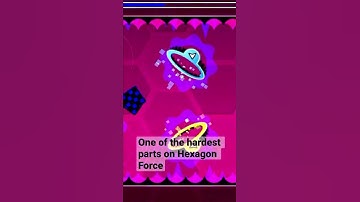 One of the hardest parts on Hexagon Force #geometrydash #shorts #KarsonX