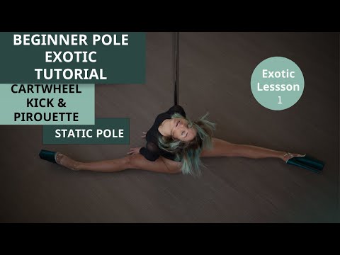 Beginner Exotic Pole Dance Routine | Cartwheel kick & B Kick | Follow along