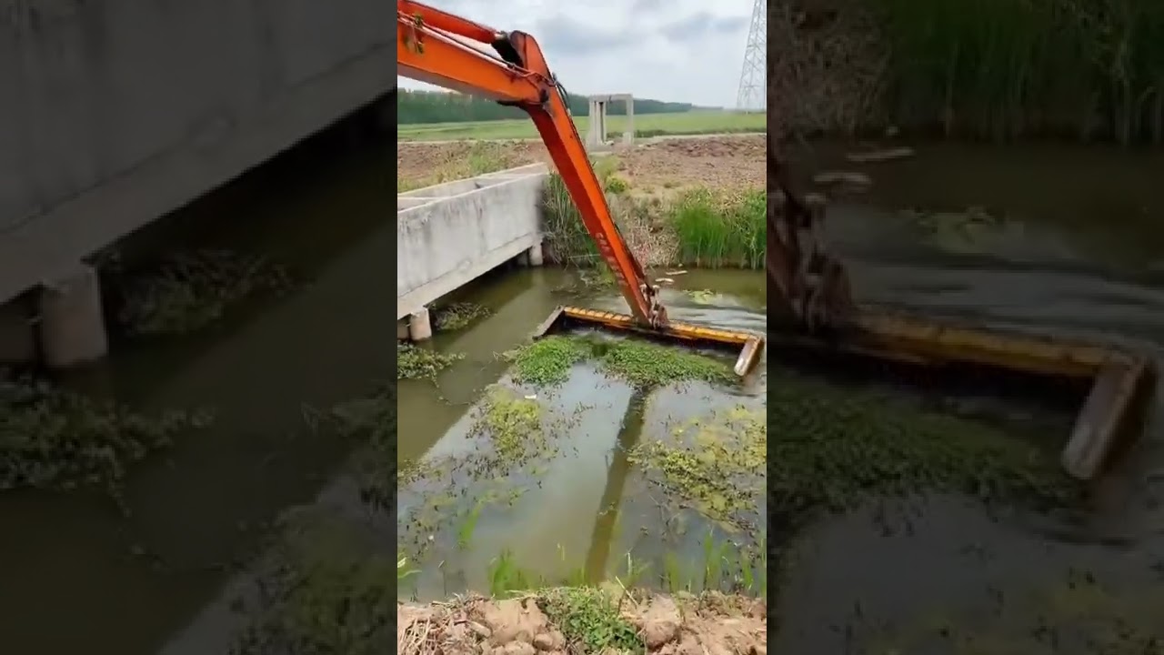 removing grass &waste from lakes and ponds etcon one step || how it is 