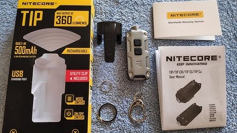 Nitecore TIP 360lm Keychain Flashlight Unboxing