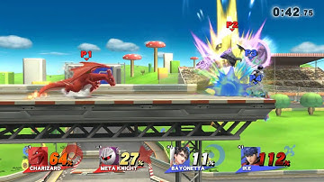 The Crimson Warrior- (Charizard) and Meta Knight vs. Gayonetta (Bayonetta) and Ike (online)