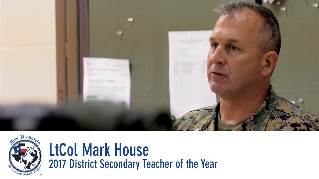 LtCol Mark House - 2017 District Secondary Teacher of the Year