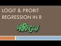 LOGIT & PROBIT REGRESSION IN R!!! #1.1