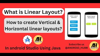 Topic: &quot;Linear Layout in Android&quot; | Vertical &amp; Horizontal Layouts | Java | Android Studio
