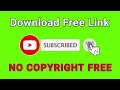 No Copyright, Subscribe and Bell icon into sound animation // Green Screen Subscribe Button Animated