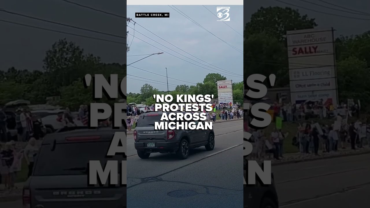  No Kings Rallies Spread Out Across Michigan In Protest Of President Trump
