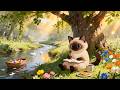 Siam Cat Morning Study Vibes ☀️ Relaxing Cozy Lofi for Focus 📚 Soft Beats for Calm Days