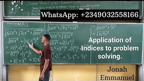 INDICES QUESTION - JAMB MATHEMATICS:  Applying the Laws of Indices to Solving Mathematics Problems.