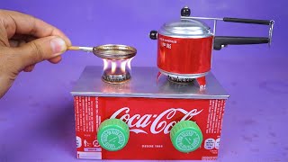 Increíble Mini Cocina hecha con latas de refresco