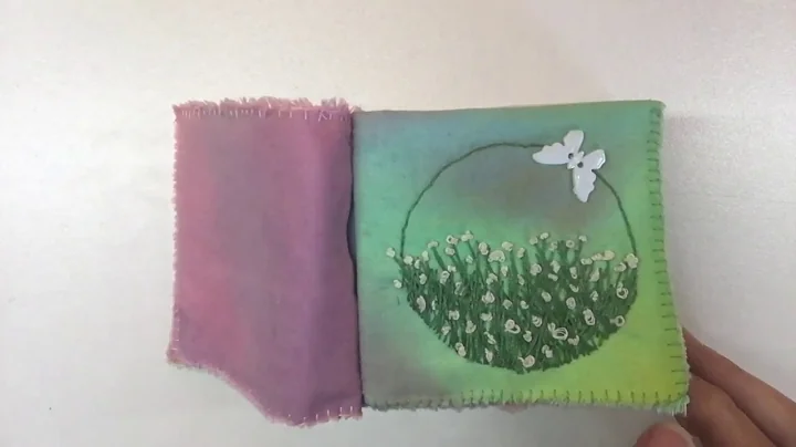 English Country Garden slow stitched book by Paula...