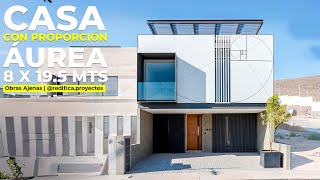 HOUSE with DIVINE PROPORTION (AUREAN NUMBER) 8x19 meters | Amazing Houses | @redifica.proyectos