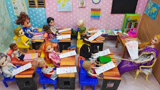 Tamil Exam paper marks in Barbie dolls/யார் First Mark வாங்குனா😀/Barbie show tamil