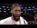 LeBron James talks after Los Angeles Lakers beat Golden State Warriors 122-101