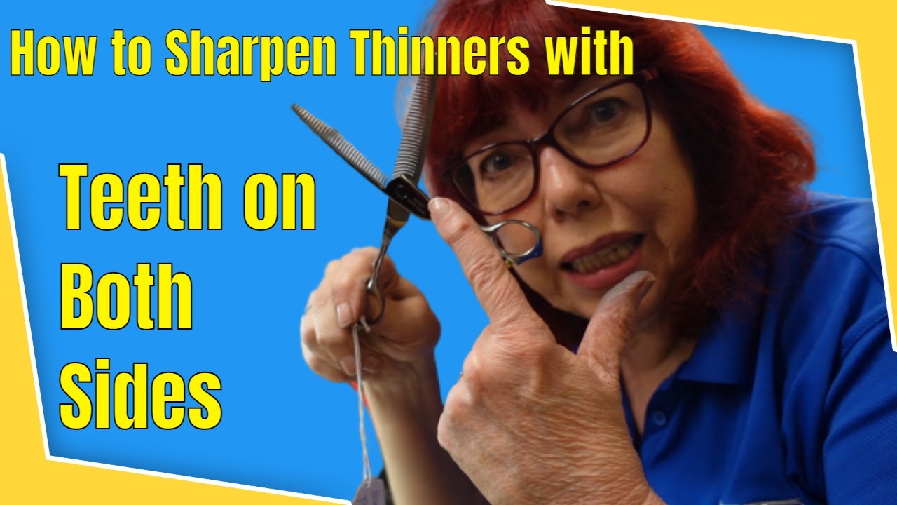 How to Sharpen Thinning Shears with Teeth on Both Sides Bonika Shears