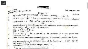 b. ed first year calculus (417)math question paper... 2078/2079. #math calculus question 2022/2023..
