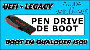 Criar Pendrive de BOOT - UEFI + Legacy - Boot em qualquer ISO! Windows, Rescue Disk e muito mais!!!