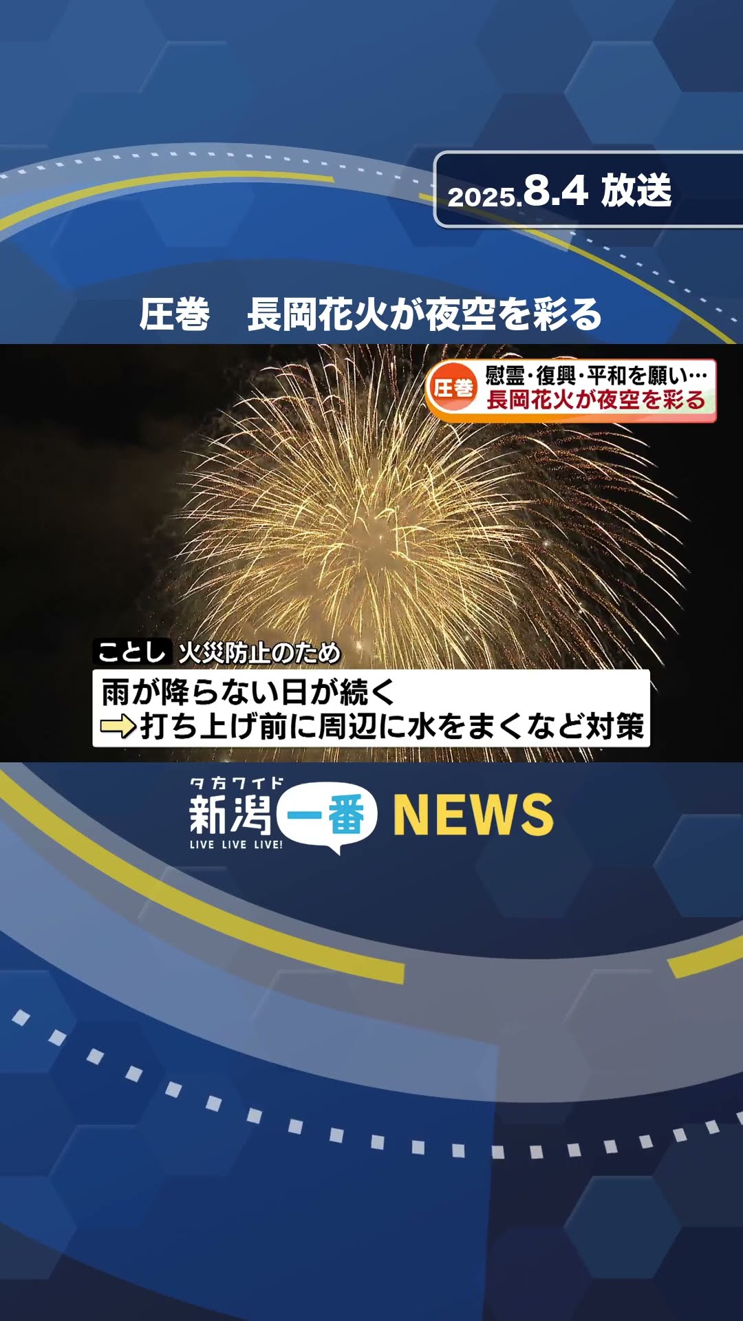Nagaoka Fireworks: Large flowers light up the night sky in