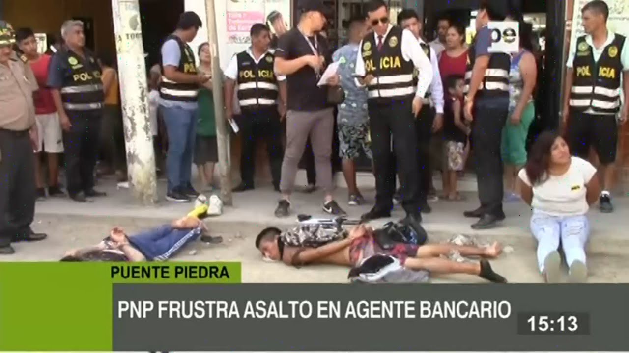 Policía captura de 3 delincuentes y frustra asalto a agente bancario en Puente Piedra