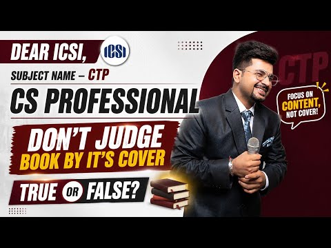 Dear ICSI - Subject Name CTP but Topics ? | CS Professional | Gaba Sir #vgstudyhub #csprofessional