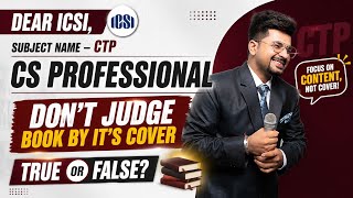 Dear ICSI - Subject Name CTP but Topics ? | CS Professional | Gaba Sir #vgstudyhub #csprofessional