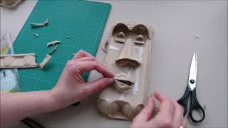 Holz-Masken Aus Einem Eierkarton Basteln Tutorial Des Schloßmuseums Murnau