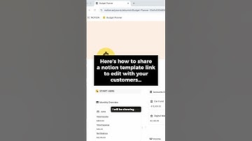 Here’s how to share a notion template link to edit with your customers #notion #notiontips