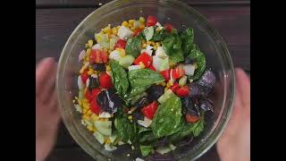 Сегодня быстрый и вкусный овощной салат 🌽🍅🧀 Сегодня быстрый и вкусный овощной салат 🌽🍅🧀