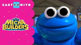 Mecha Cookie Monster's Googly Vision | Mecha Builders | Cartoonito