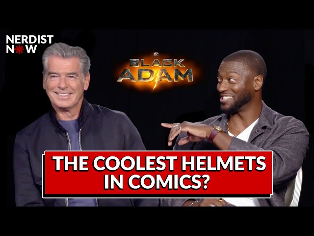 BLACK ADAM Cast Talk Dr. Fate, Hawkman, & the Coolest Helmets in Comics