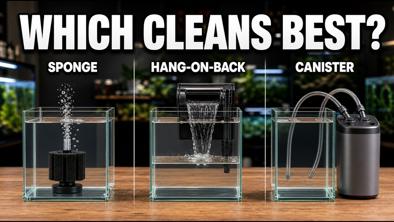 Sponge Filter vs Hang-On-Back vs Canister: Which Filter Actually Keeps Your Tank Clean thumbnail