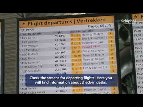 Directions for departure from Amsterdam Airport Schiphol (non-transfer)