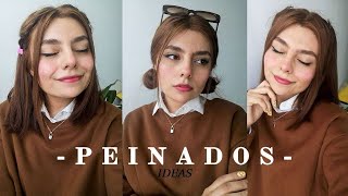 PEINADOS AESTHETIC pelo corto ☻ | Anns