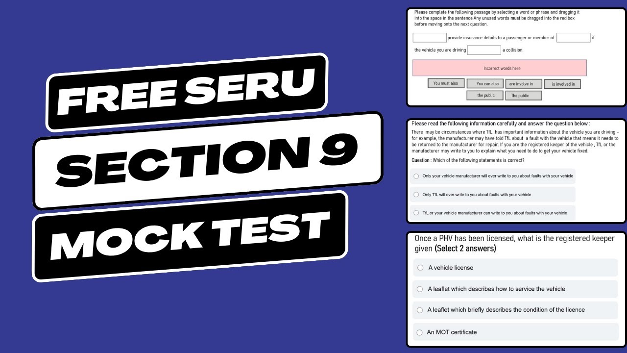 TFL SERU Section 9 - Free Mock Test - Safeguarding Children and Adults at Risk
