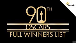 Oscars 2018 - Oscar winners full list of academy awards 2018