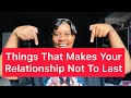 Things That Makes Your Relationship Not To Last | Warning ⚠️ | South African YouTuber 🇿🇦