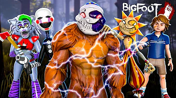Sun and Moon FIGHT in BIGFOOT with PUPPET & Roxanne Wolf and Gregory